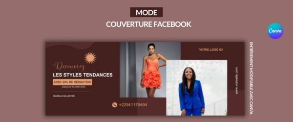 Template couverture Facebook Fashion 2